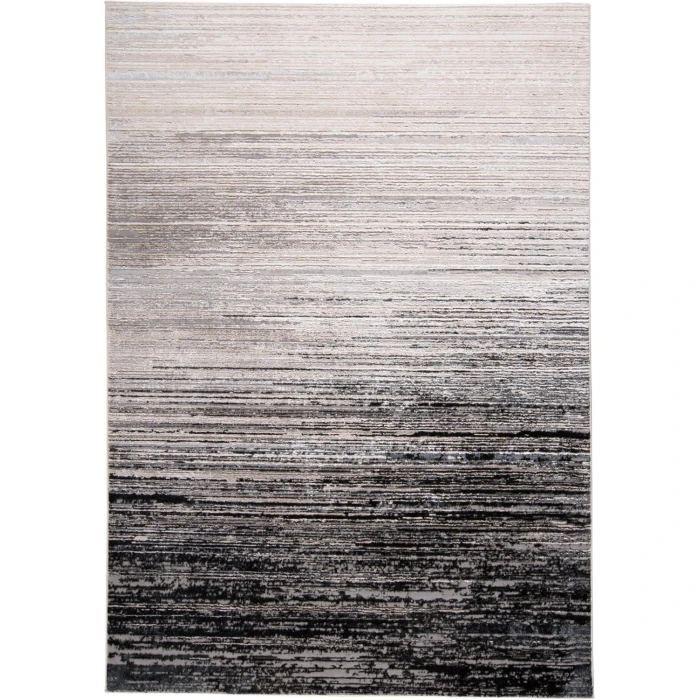 Feizy MICAH 3337F IN BLACK/DARK GRAY 1' 8" X 2' 10" Sample Area Rug