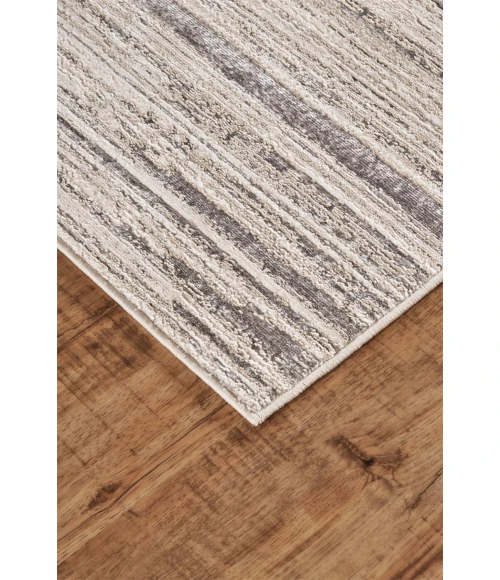 Feizy MICAH 3337F IN BLACK/DARK GRAY 1' 8" X 2' 10" Sample Area Rug