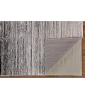 Feizy MICAH 3337F IN BLACK/DARK GRAY 1' 8" X 2' 10" Sample Area Rug