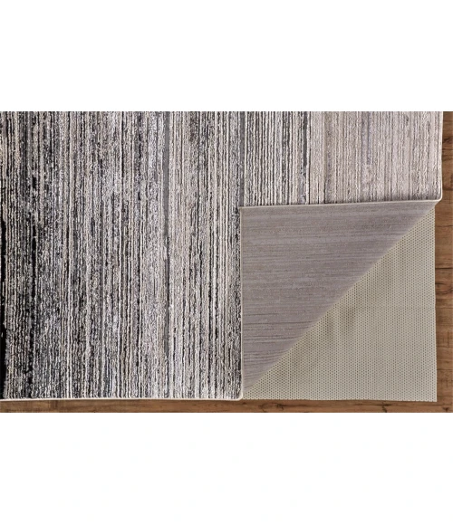 Feizy MICAH 3337F IN BLACK/DARK GRAY 1' 8" X 2' 10" Sample Area Rug