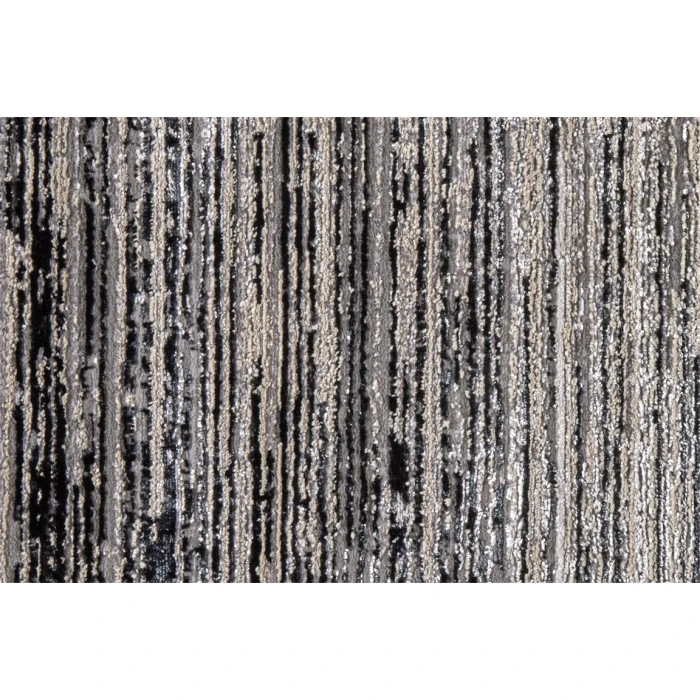 Feizy MICAH 3337F IN BLACK/DARK GRAY 1' 8" X 2' 10" Sample Area Rug