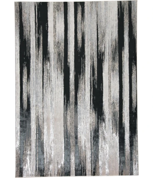 Feizy MICAH 3338F IN BLACK/SILVER 10' X 13' 2" Area Rug