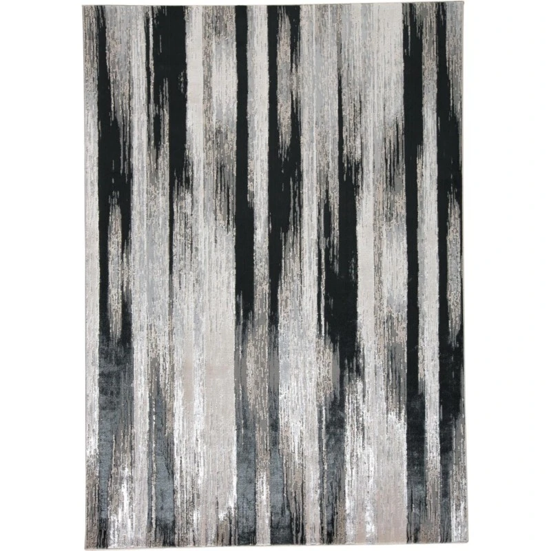 Feizy MICAH 3338F IN BLACK/SILVER 10' X 13' 2" Area Rug