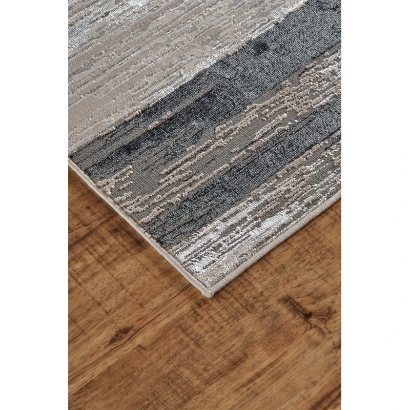 Feizy MICAH 3338F IN BLACK/SILVER 10' X 13' 2" Area Rug