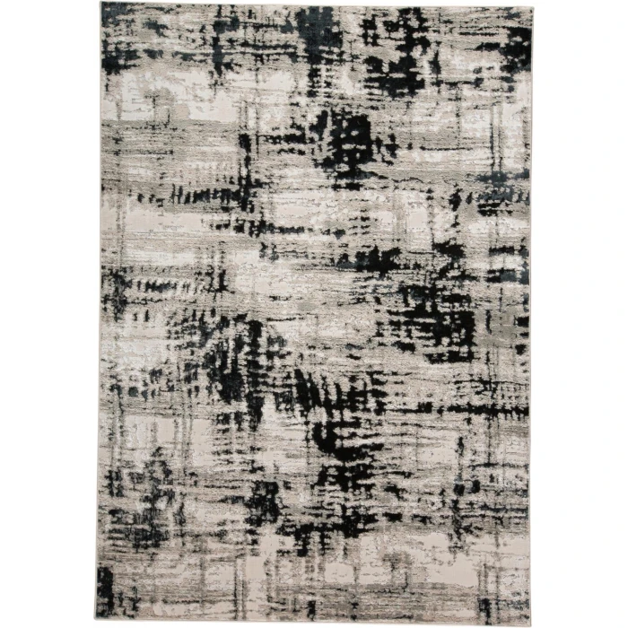Feizy MICAH 3339F IN BLACK 1' 8" X 2' 10" Sample Area Rug