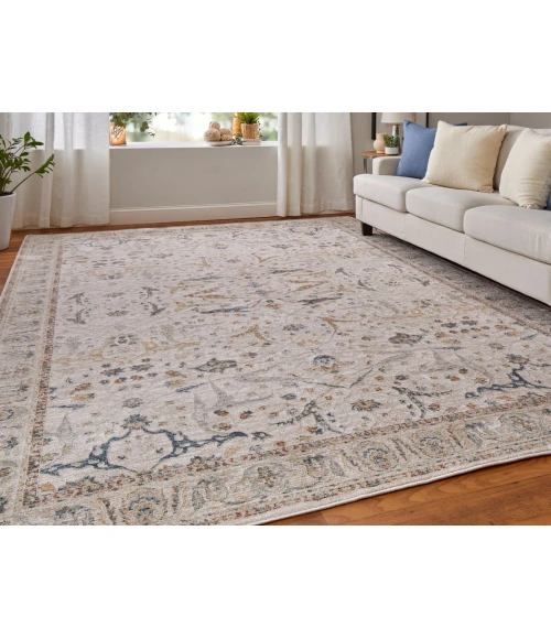 Feizy Pasha IVORY/BLUE PAS39M4F 7 ft. 10 in. X 10 ft. 3 in. Rectangle Rug