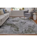 Feizy Cadiz GREEN/IVORY 86639N5F 6 ft. 6 in. X 9 ft. 6 in. Rectangle Rug