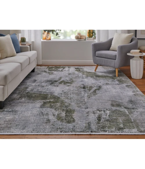 Feizy Cadiz GREEN/IVORY 86639N5F 6 ft. 6 in. X 9 ft. 6 in. Rectangle Rug