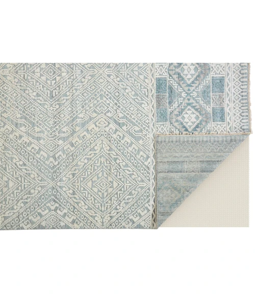 Feizy Payton GRAY/BLUE 9806495F 2 ft. X 2 ft. Square Rug