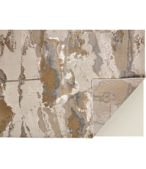 Feizy Aura GOLD/GRAY AUR3737F 5 ft. X 7 ft. Rectangle Rug