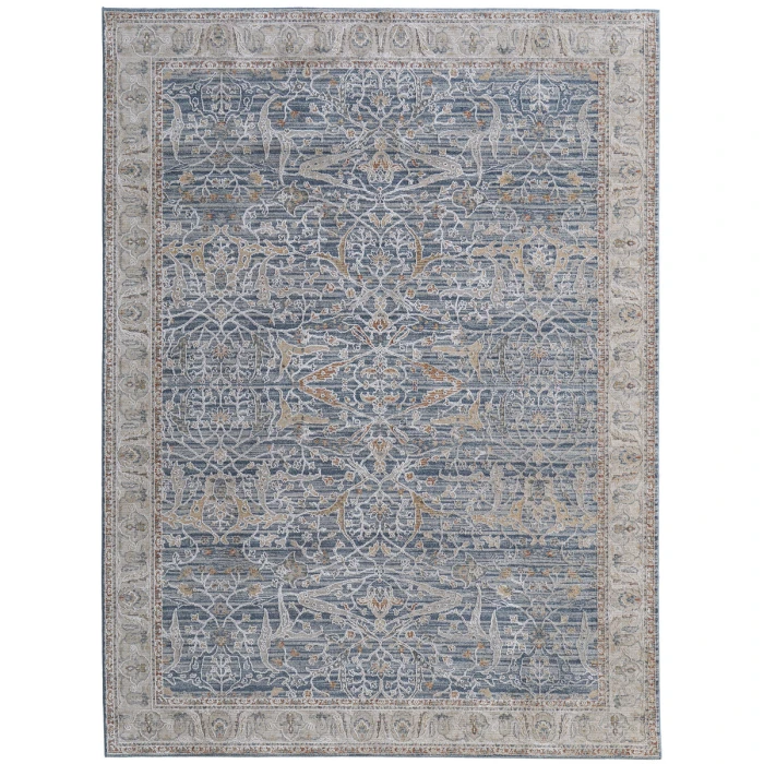 Feizy Pasha BLUE/IVORY PAS39M4F 7 ft. 10 in. X 10 ft. 3 in. Rectangle Rug