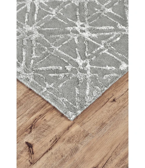 Feizy MANOA 8353F IN GRAY/SILVER 10' X 10' Round Area Rug