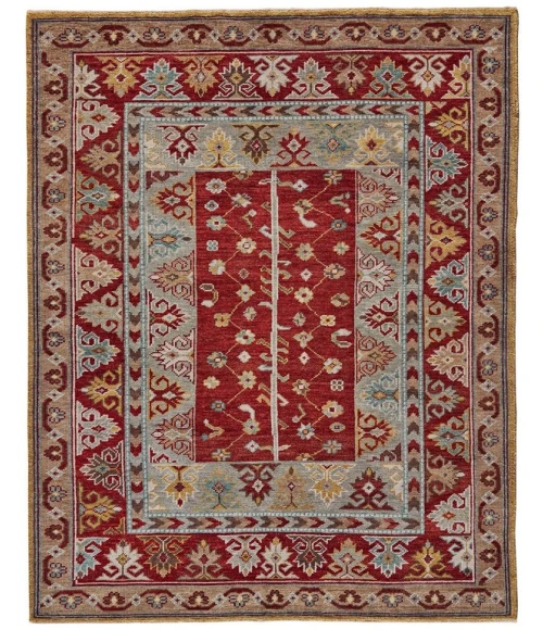 Feizy PIRAJ 6451F IN RED/RED 2' x 3' Sample Area Rug