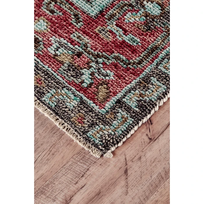 Feizy PIRAJ 6452F IN RUST/AQUA 5' 6" x 8' 6" Area Rug