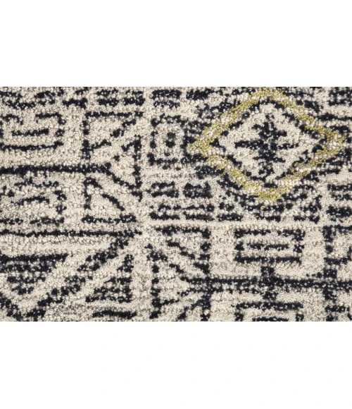 Feizy ARAZAD 8447F IN BLACK/LINE 3' 6" x 5' 6" Area Rug