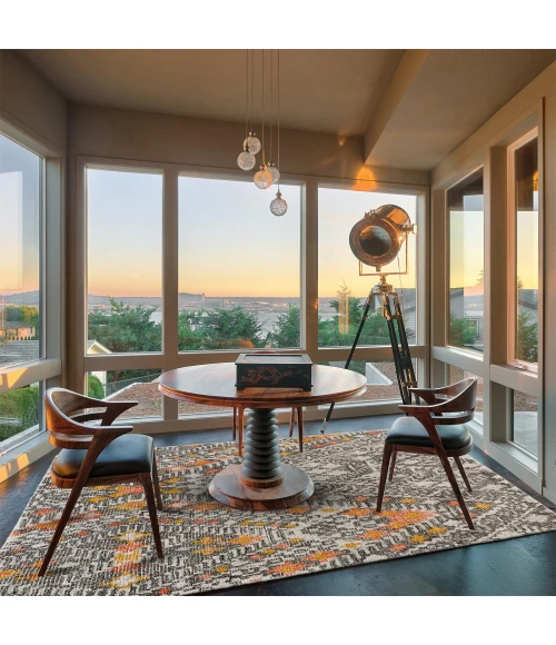 Feizy ARAZAD 8476F IN TANGERINE 8' X 11' Area Rug