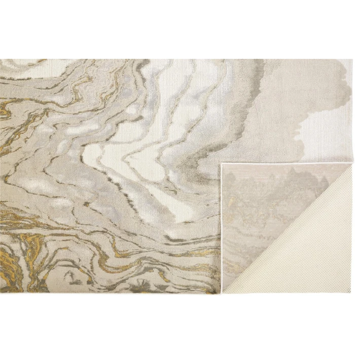 Feizy WALDOR 3602F IN IVORY 1' 8" X 2' 10" Sample Area Rug