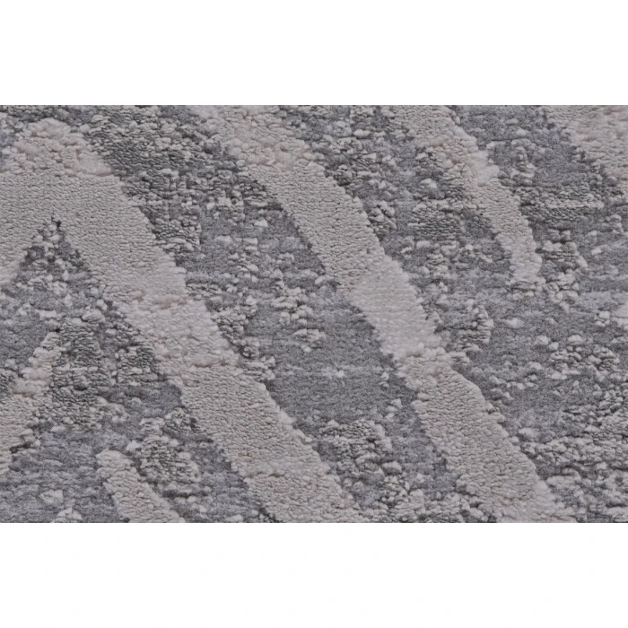 Feizy WALDOR 3968F IN GRAY 2' 10" X 7' 10" Runner Area Rug