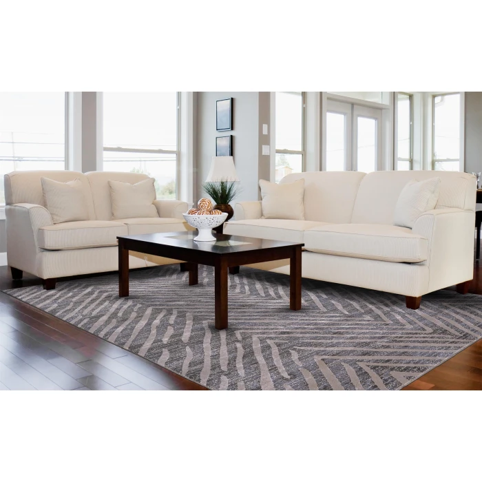 Feizy WALDOR 3968F IN GRAY 2' 10" X 7' 10" Runner Area Rug