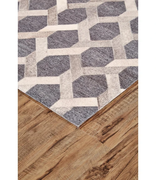 Feizy FANNIN 0752F IN GRAY/ASPHALT 5' x 8' Area Rug