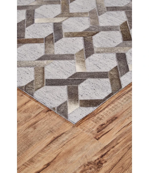 Feizy FANNIN 0752F IN STEEL/STORM 5' x 8' Area Rug