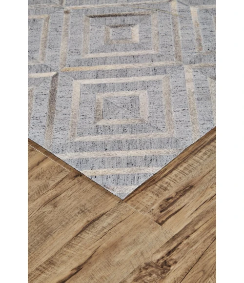 Feizy FANNIN 0754F IN BISQUE/STORM 5' x 8' Area Rug