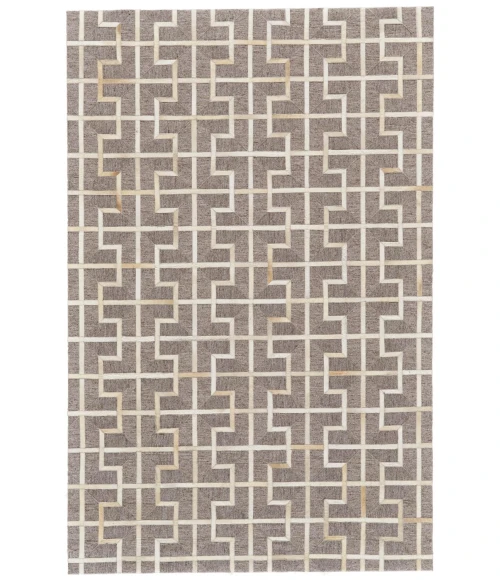 Feizy FANNIN 0756F IN IVORY/BURLYWOOD 5' x 8' Area Rug