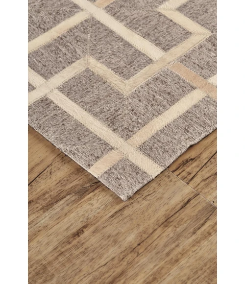 Feizy FANNIN 0756F IN IVORY/BURLYWOOD 5' x 8' Area Rug