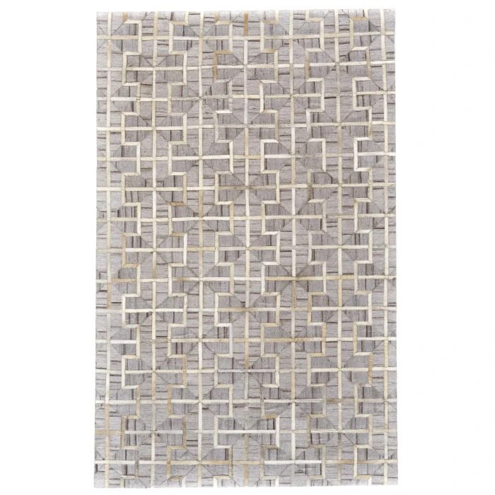 Feizy FANNIN 0756F IN IVORY/SAND 5' x 8' Area Rug