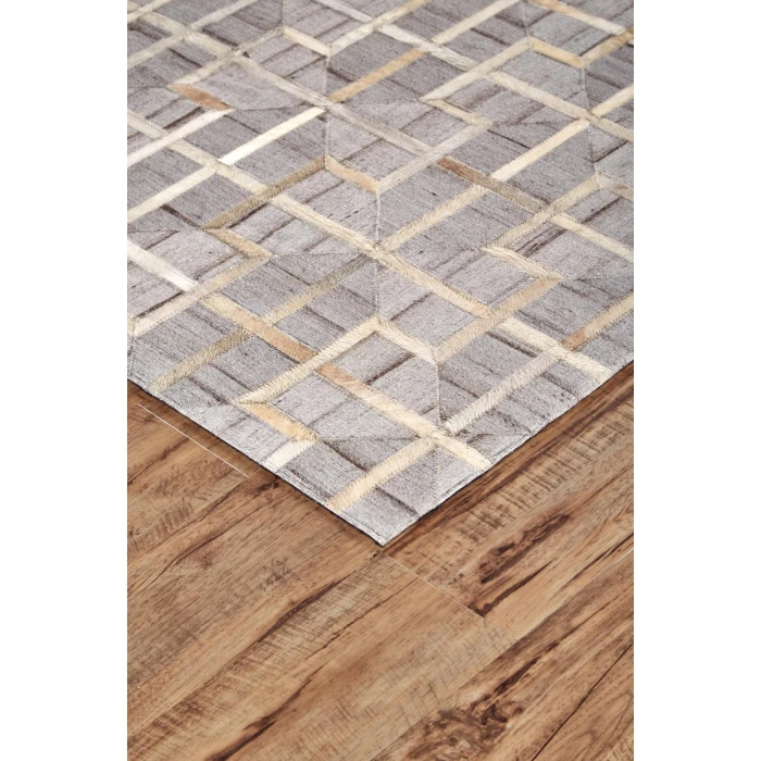 Feizy FANNIN 0756F IN IVORY/SAND 5' x 8' Area Rug