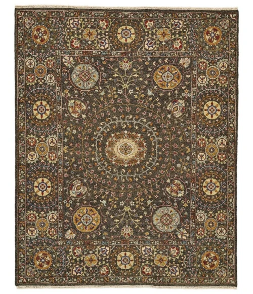Feizy AMHERST 0758F IN CHARCOAL 2' x 3' Sample Area Rug