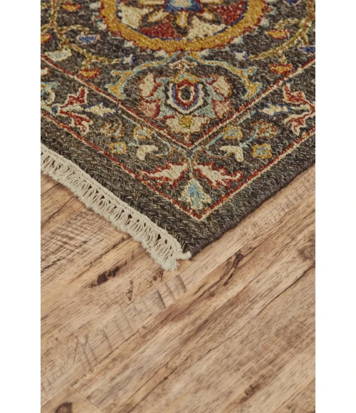Feizy AMHERST 0758F IN CHARCOAL 2' x 3' Sample Area Rug