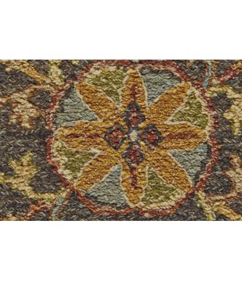 Feizy AMHERST 0758F IN CHARCOAL 2' x 3' Sample Area Rug