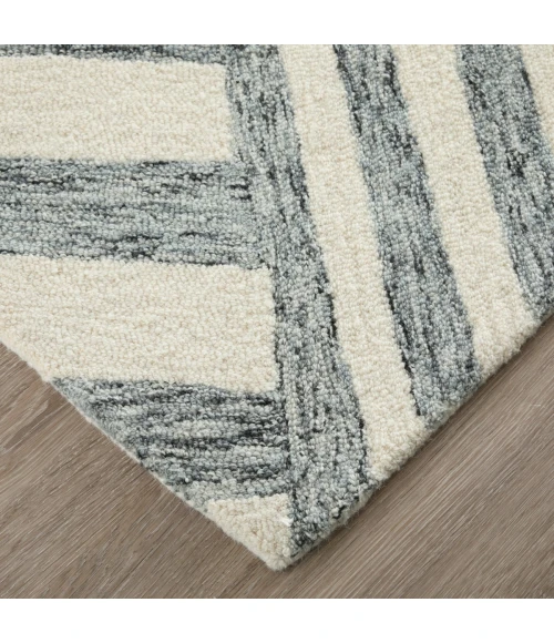 Feizy Wallace Gray/Ivory WAL8A42F 5 ft. X 8 ft. Rect. Rug