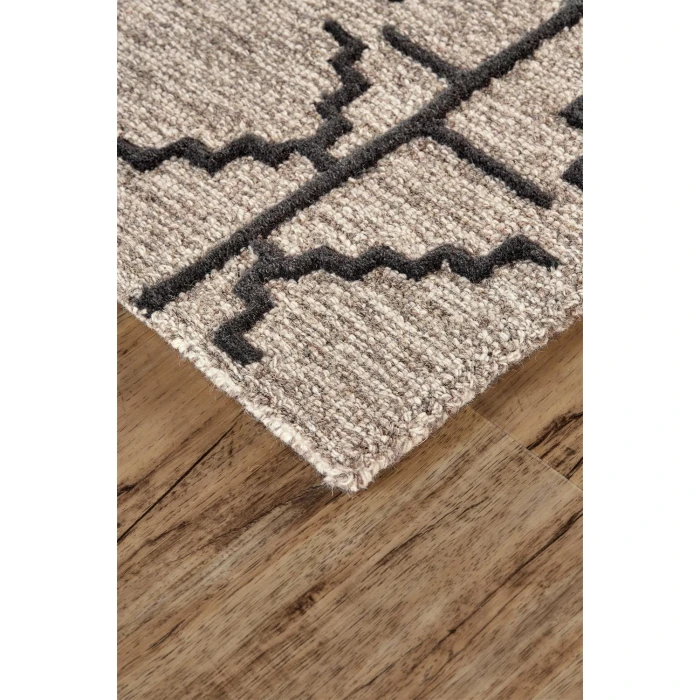 Feizy ENZO 8732F IN CHARCOAL/GRAY 3' 6" x 5' 6" Area Rug
