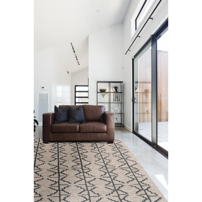 Feizy ENZO 8732F IN CHARCOAL/GRAY 3' 6" x 5' 6" Area Rug