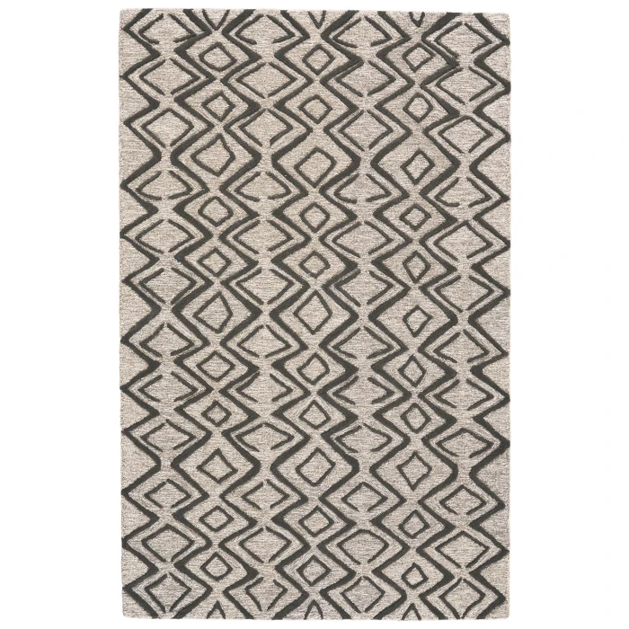 Feizy ENZO 8733F IN CHARCOAL/TAUPE 3' 6" x 5' 6" Area Rug