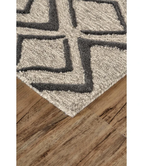 Feizy ENZO 8733F IN CHARCOAL/TAUPE 3' 6" x 5' 6" Area Rug