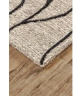 Feizy ENZO 8734F IN BLACK/TAUPE 2' x 3' Sample Area Rug