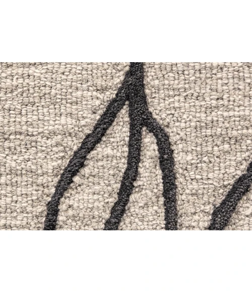 Feizy ENZO 8734F IN BLACK/TAUPE 2' x 3' Sample Area Rug
