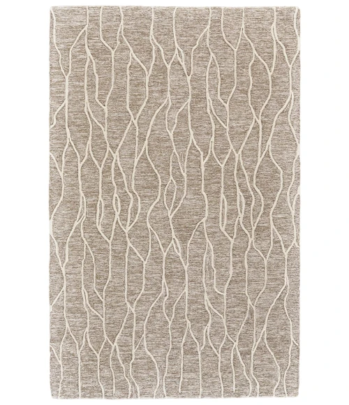 Feizy ENZO 8734F IN IVORY/GRAY 2' 6" x 8' Runner Area Rug