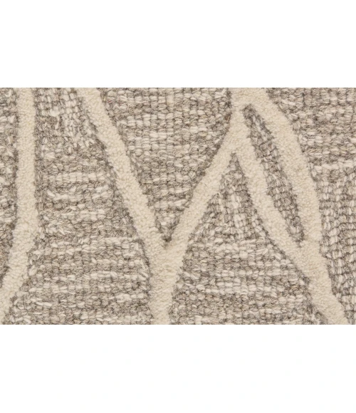 Feizy ENZO 8734F IN IVORY/GRAY 2' 6" x 8' Runner Area Rug