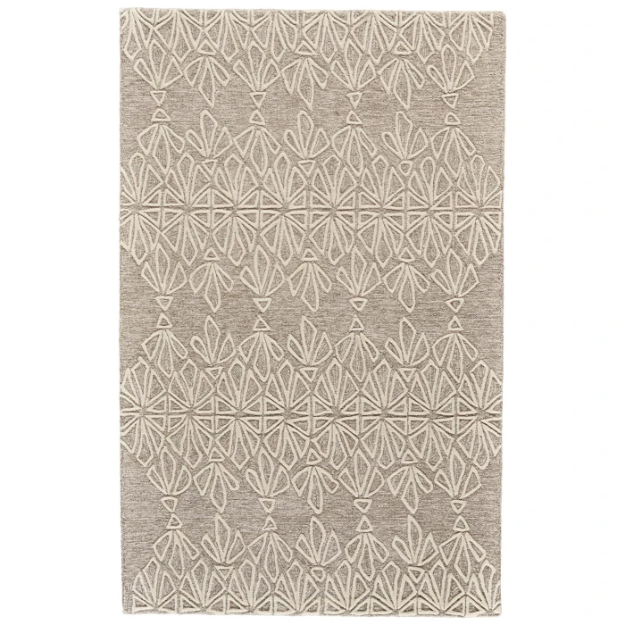 Feizy ENZO 8735F IN IVORY/TAUPE 2' 6" x 8' Runner Area Rug