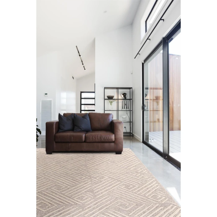 Feizy ENZO 8737F IN IVORY/NATURAL 3' 6" x 5' 6" Area Rug