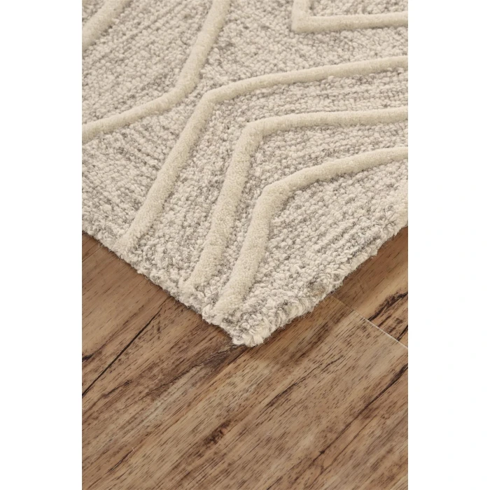 Feizy ENZO 8738F IN IVORY/NATURAL 2' x 3' Sample Area Rug