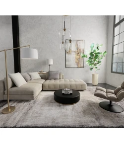 Feizy Skyview Gray/Ivory/Taupe SKV39QAF 6 ft. 7 in. X 9 ft. 6 in. Rect. Rug