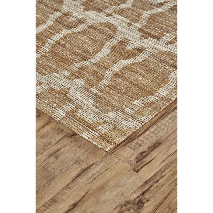 Feizy LILLIANA 0764F IN GOLD 5' x 8' Area Rug