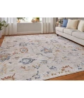 Feizy Pasha IVORY/MULTI PAS39M8F 5 ft. X 7 ft. 6 in. Rectangle Rug