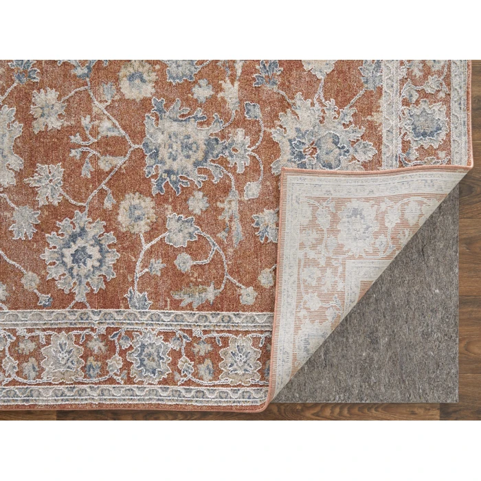 Feizy Pasha TERRACOTTA/IVORY PAS39M7F 9 ft. 0 in. X 12 ft. 8 in. Rectangle Rug