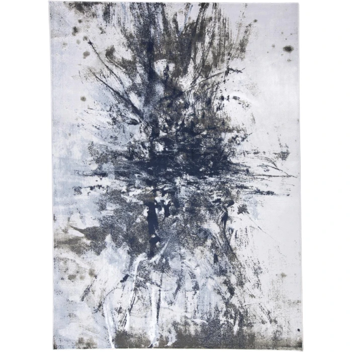 Feizy GASPAR 3833F IN WHITE/GRAY 2' 10" X 8' Runner Area Rug